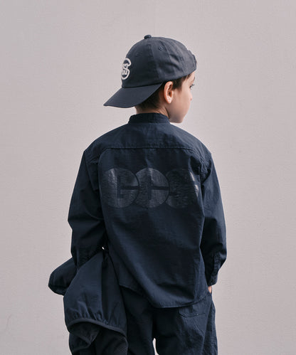 Light shell Taffeta Bandcollar Shirt