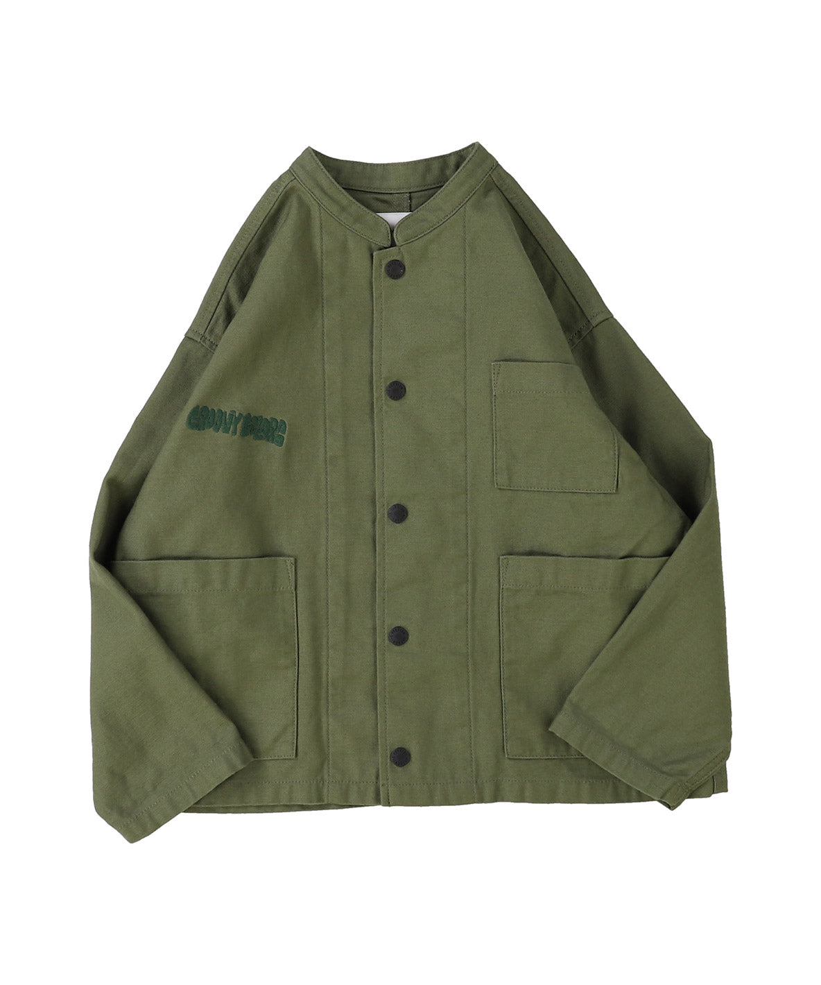Back Satin Graffiti Bandcollar Jacket