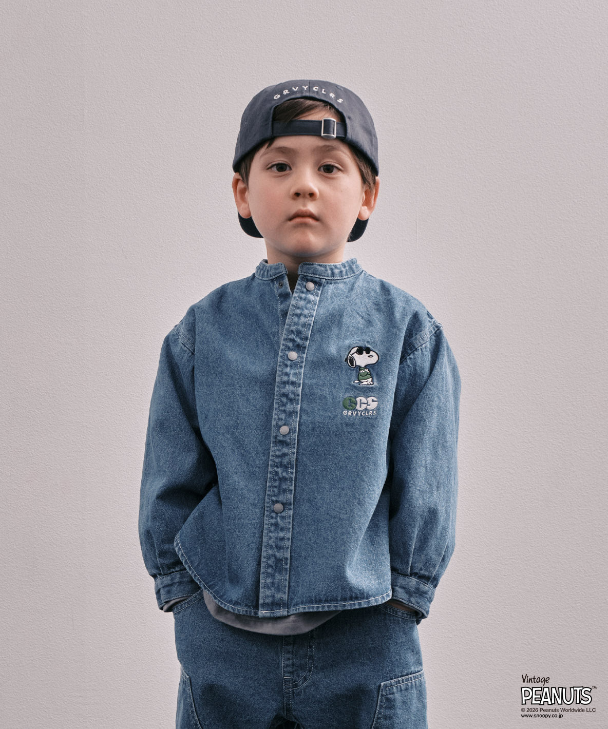 8oz Denim SNOOPY Bandcollar Shirt