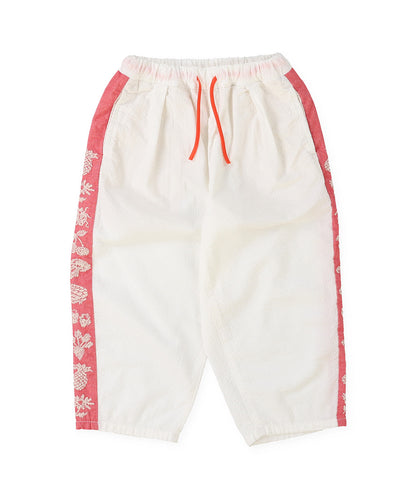 American Cotton Seersucker Line Embroidered Pants