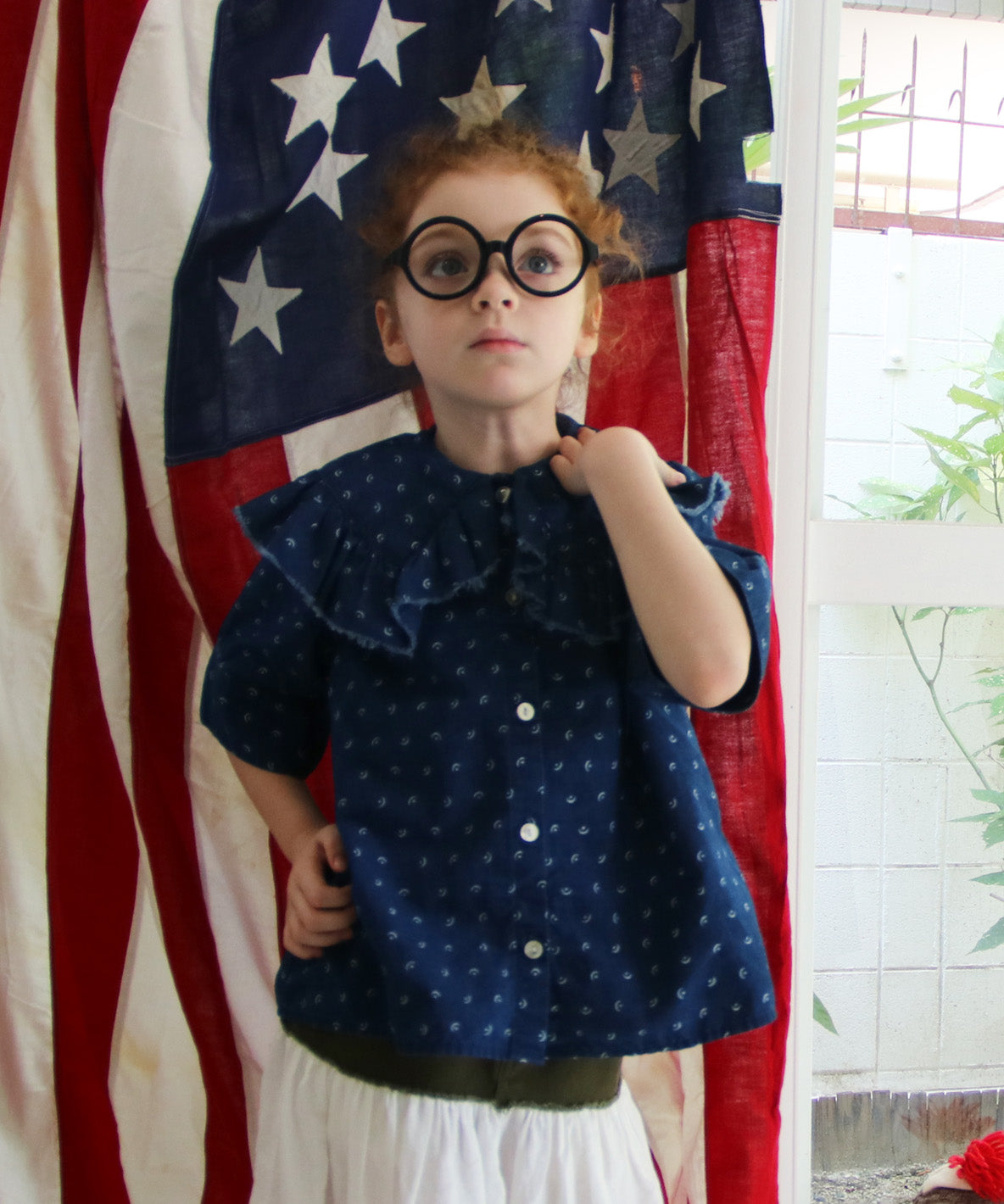 Indigo Print Blouse
