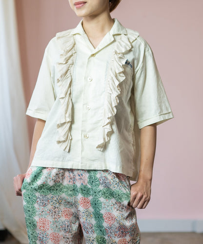 Frill Combination Shirt