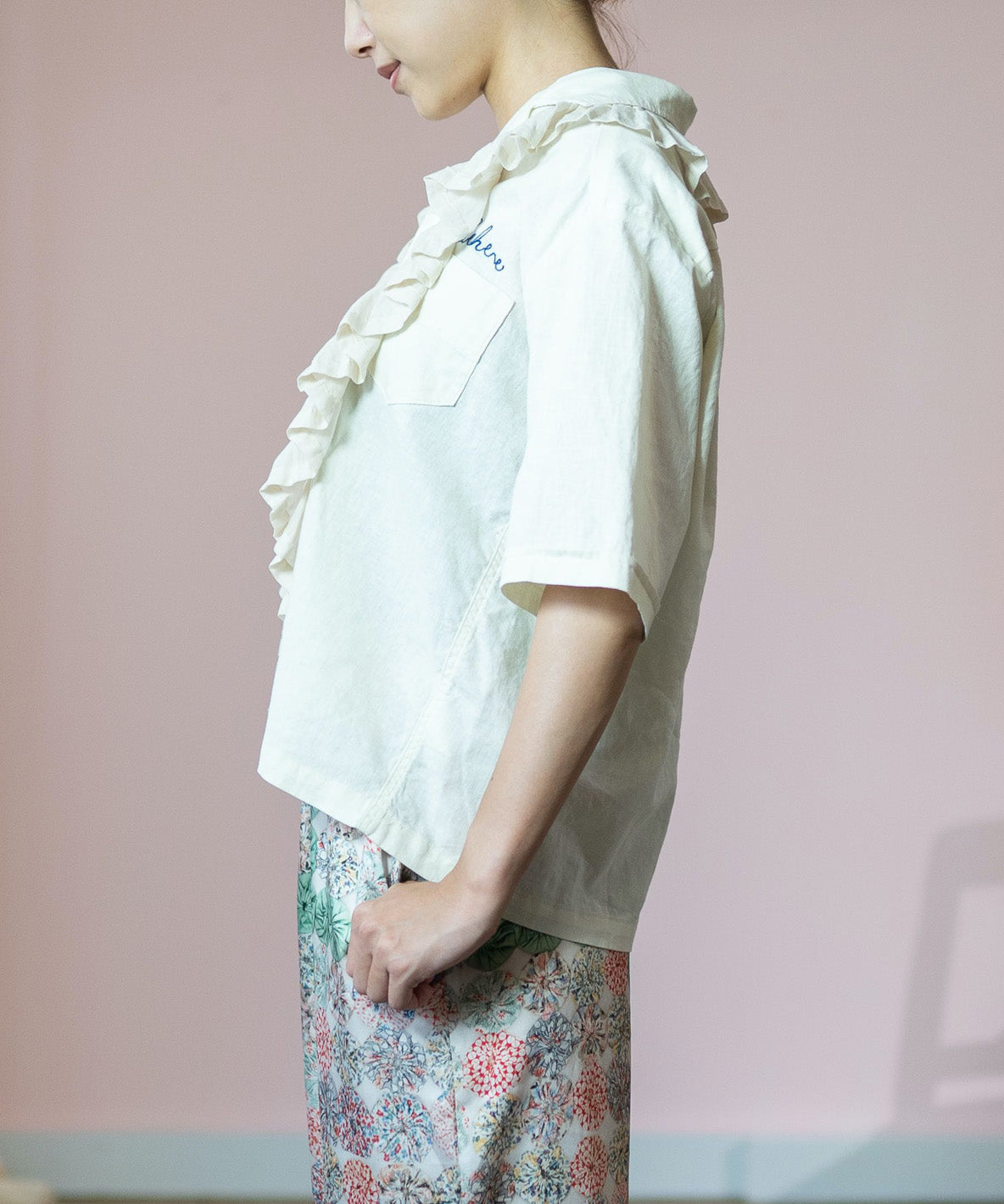 Frill Combination Shirt