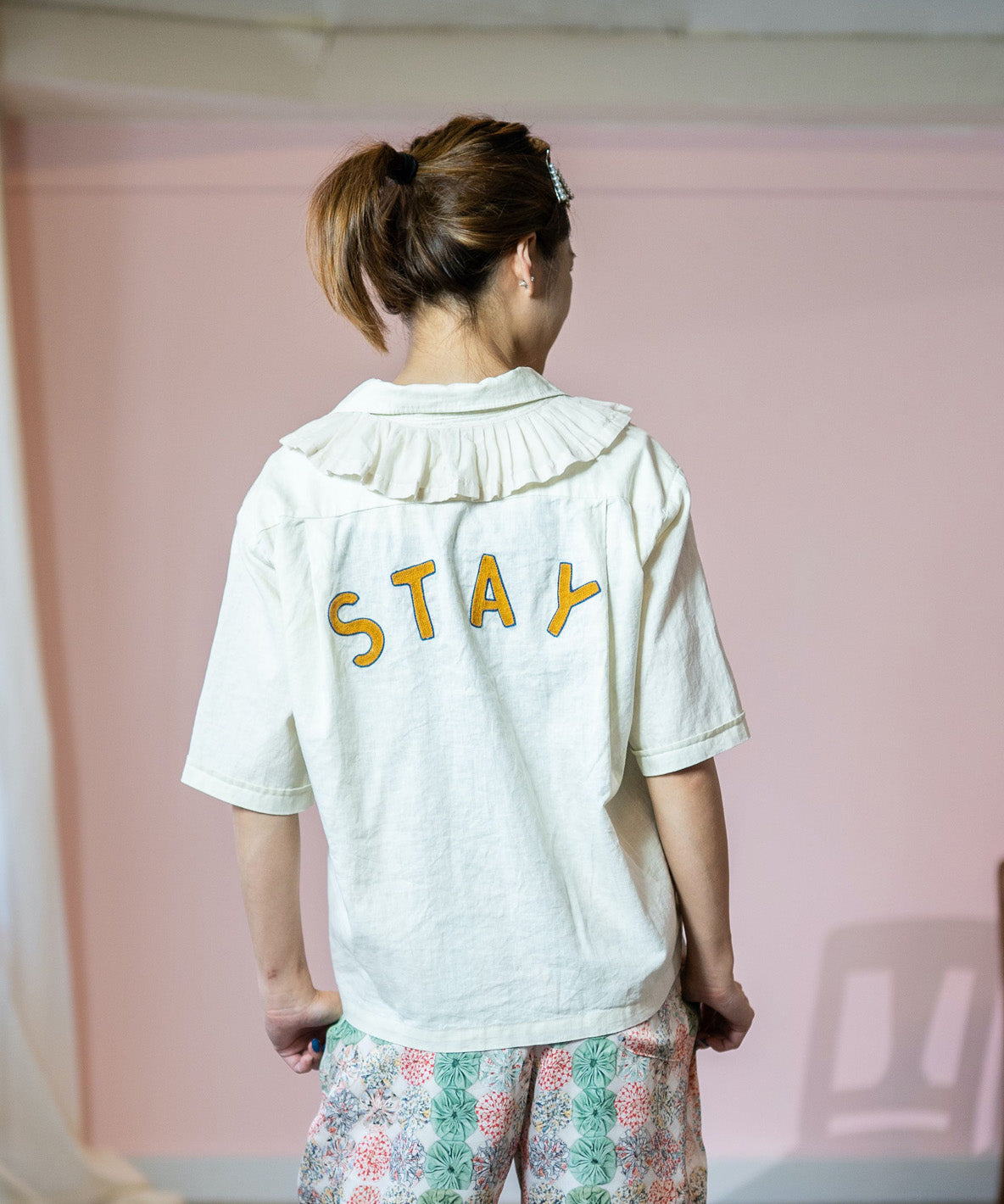 Frill Combination Shirt