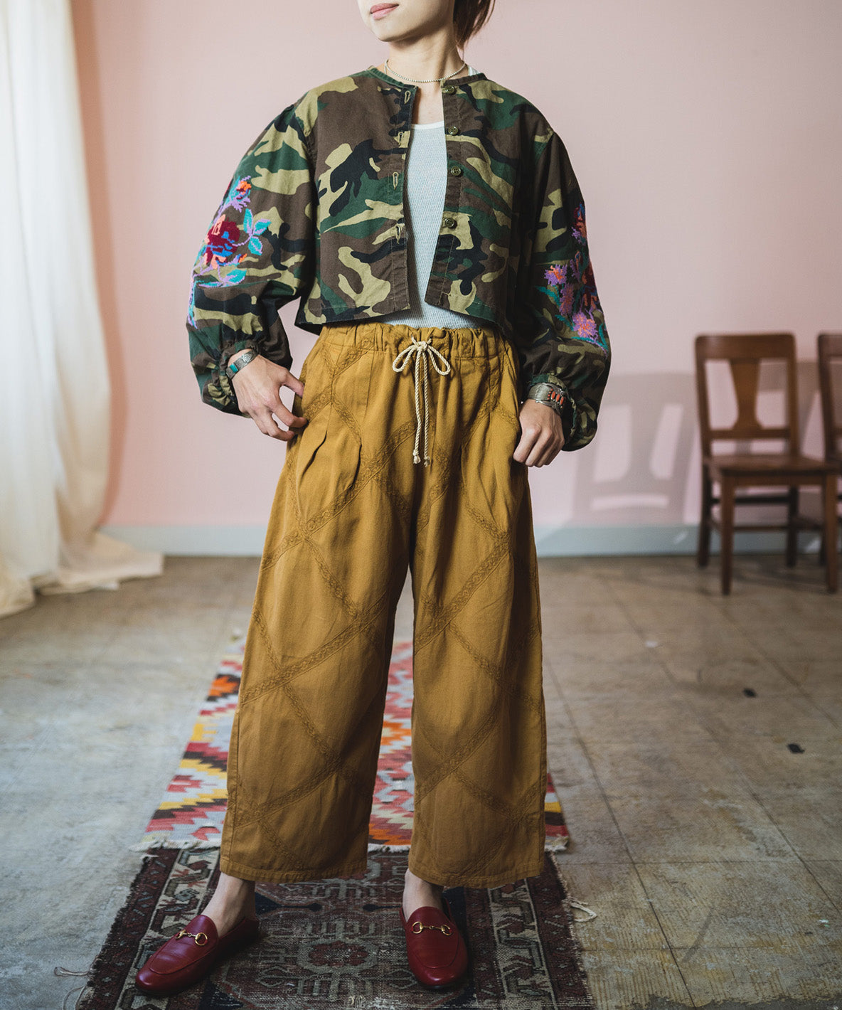 Twill Lace Pants