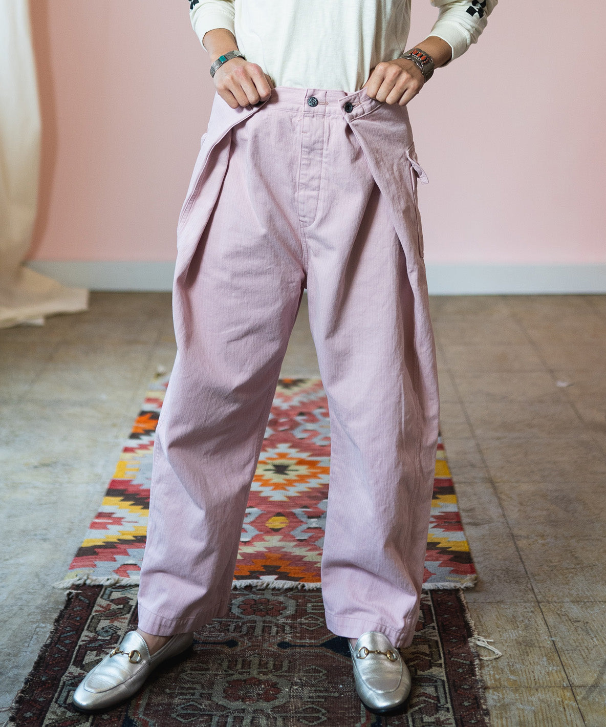 Herringbone Wrapped Pants