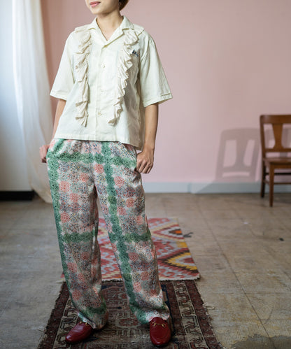 Antique Yo-yo Print Pants