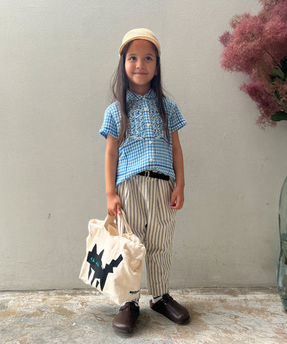 Frill Gingham Plaid Shirt