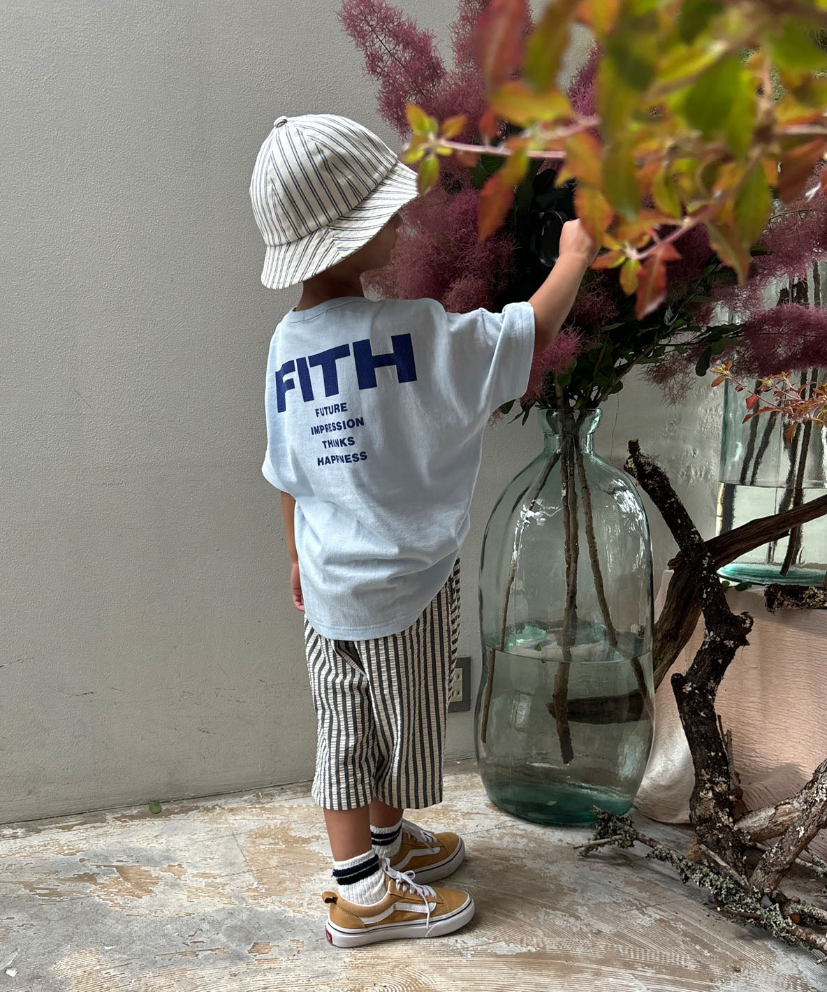 Tetoron Cotton Jersey Back Logo Tee