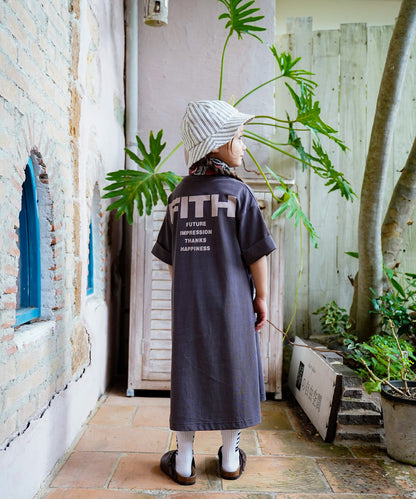 Smooth Cotton Jersey and Back Logo Dress