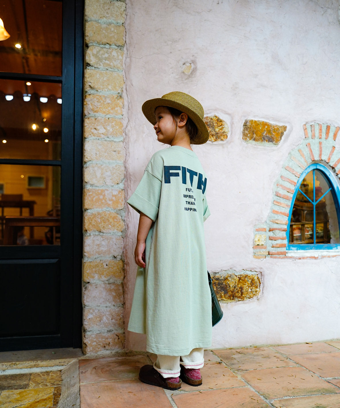 Smooth Cotton Jersey and Back Logo Dress