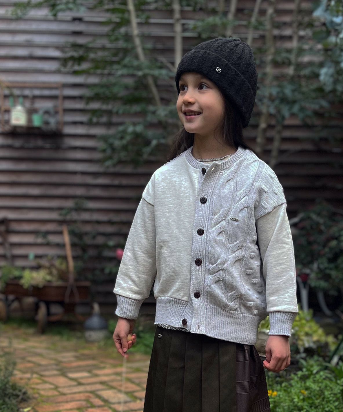 Combination Knit Cardigan