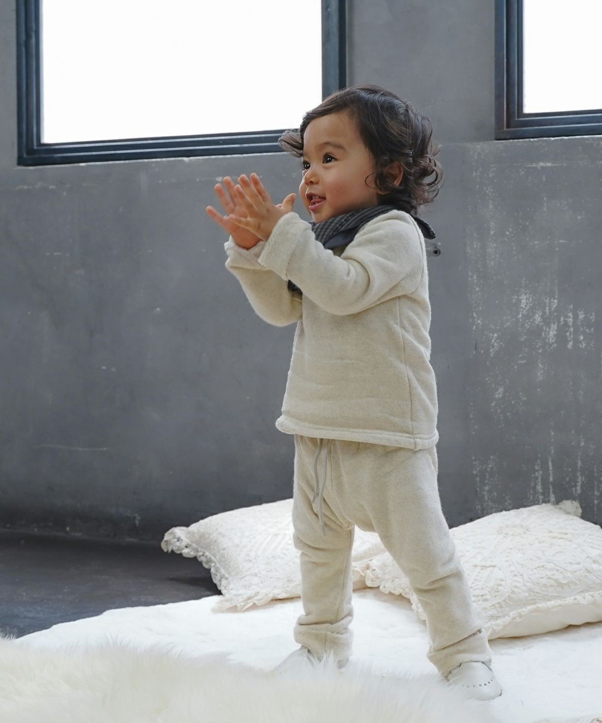 Baby Long-cut Looped Pile Pants
