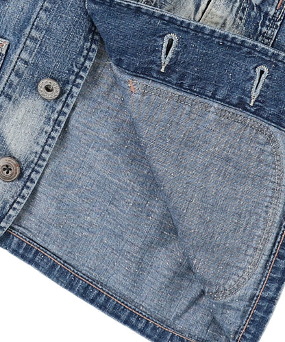 Work Denim Balloon-sleeve Jacket