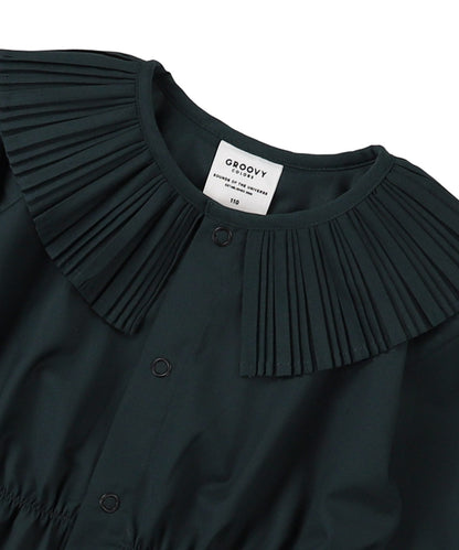 Lawn Pleats-collar Blouse