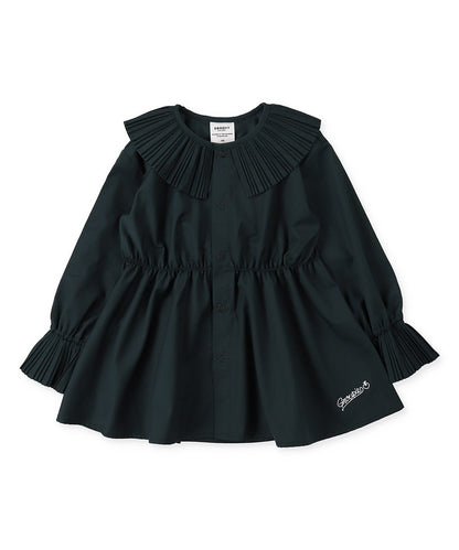 Lawn Pleats-collar Blouse