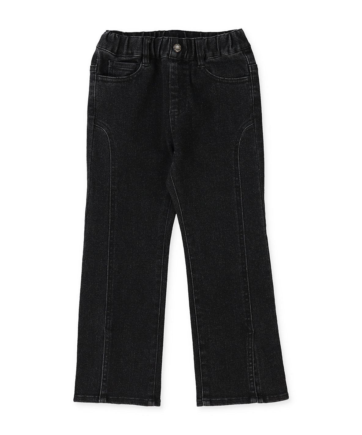 Stretch Denim Slit Pants