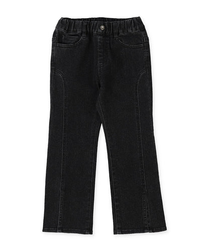 Stretch Denim Slit Pants