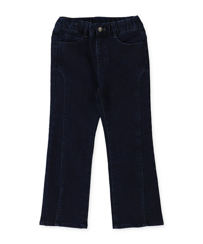 Stretch Denim Slit Pants