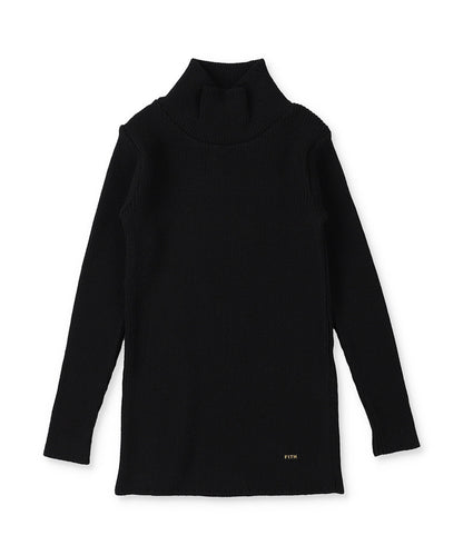 Washable Cotton Knit Turtleneck Pullover