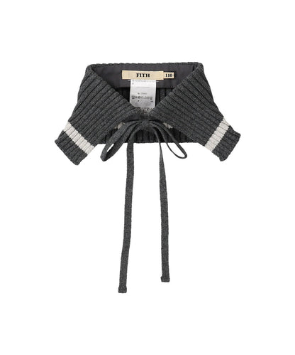 Combination Knit Detachable Collar Sweatshirt