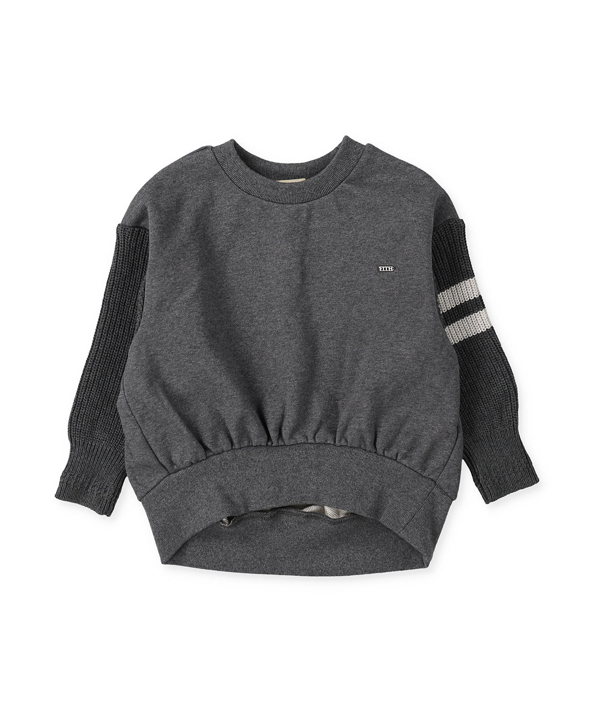 Combination Knit Detachable Collar Sweatshirt
