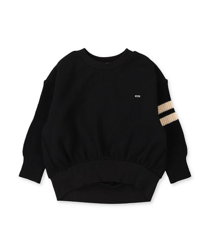 Combination Knit Detachable Collar Sweatshirt