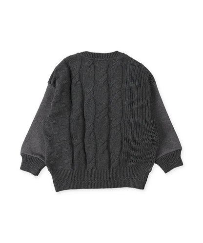 Combination Knit Cardigan