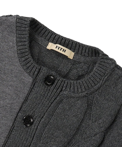 Combination Knit Cardigan