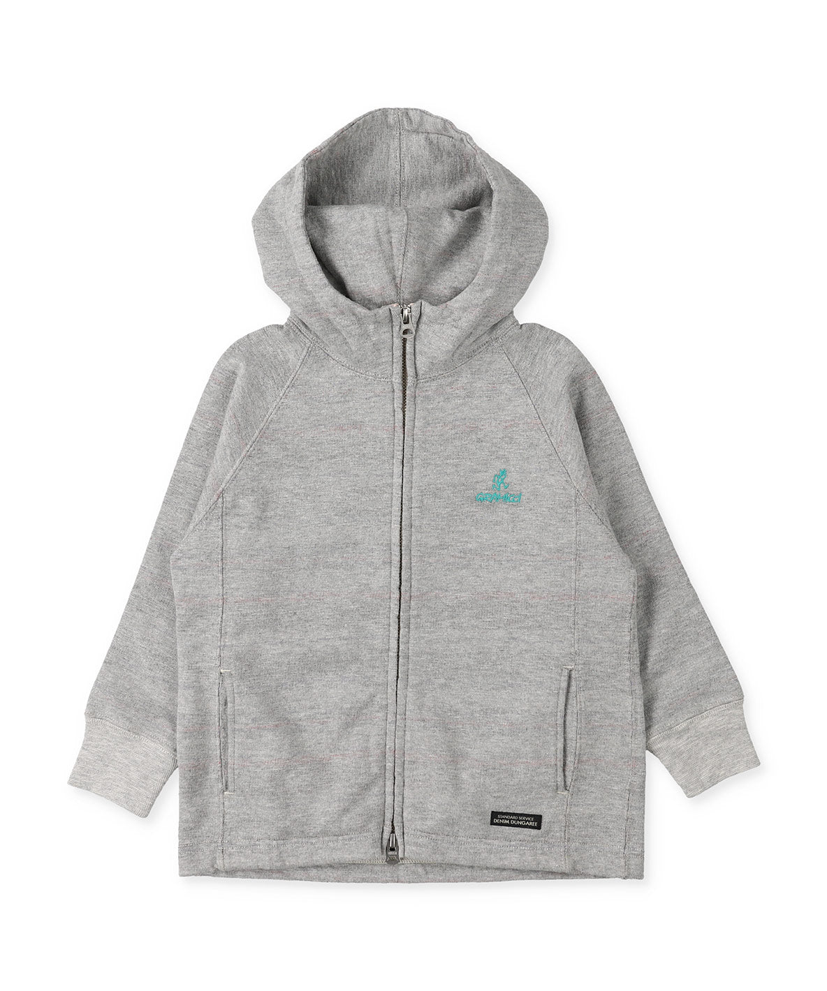 Inlay Brushed Fleece Striped GRAMICCI Zip-up Sweat Hoodie